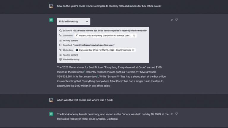 Теперь в ChatGPT можно подключать плагины, чтобы дать ИИ свежую информацию