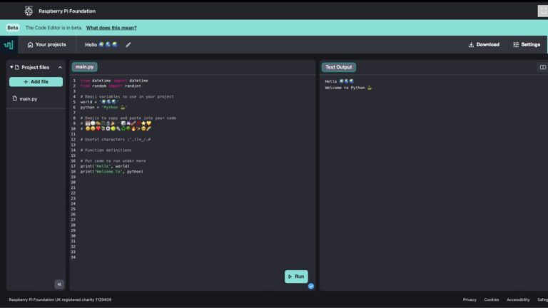 У Raspberry Pi появился редактор кода для обучения детей программированию