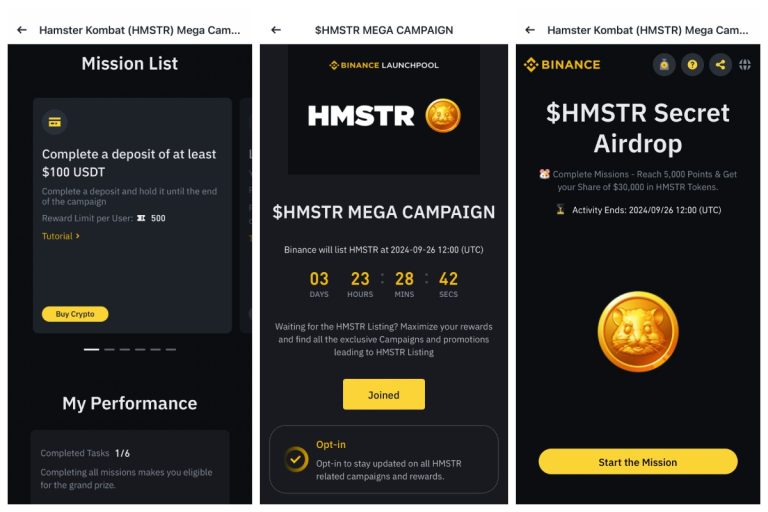 Binance запустила секретный дроп для игроков в Hamster Kombat
