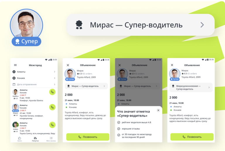 Пользователи inDrive смогут выбрать лучших водителей для междугородних поездок