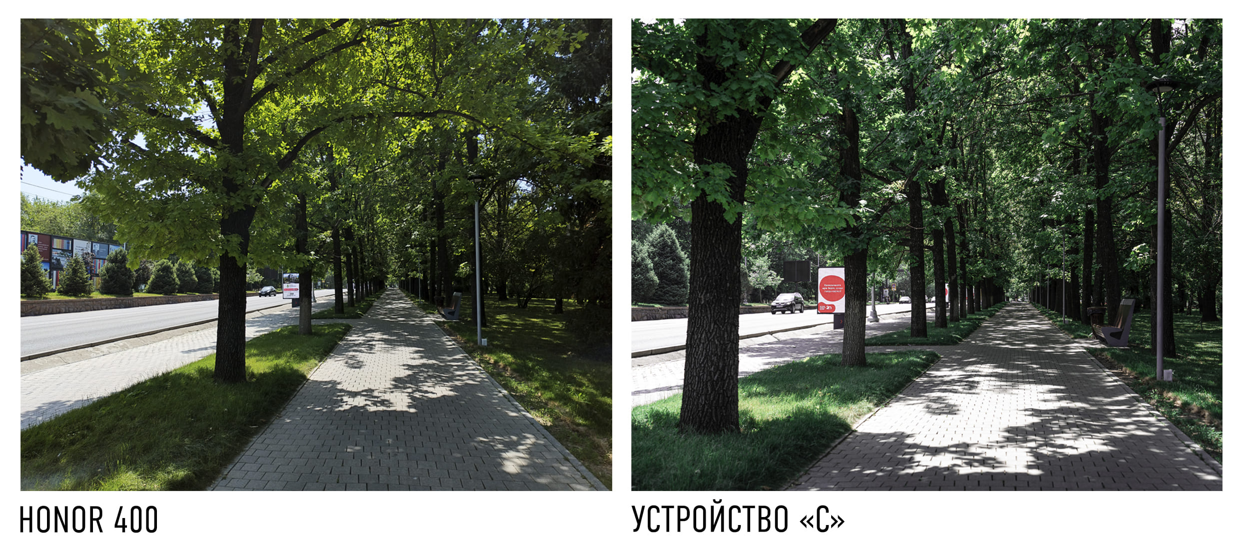 Снимок на HONOR 400 и фотокамеру