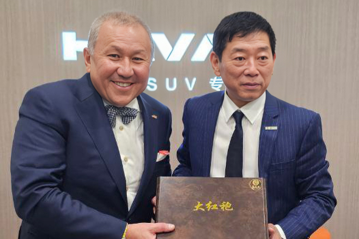 Основатель Astana Motors Нурлан Смагулов и основатель компании Great Wall Motor Вэй Цзяньцзюнь