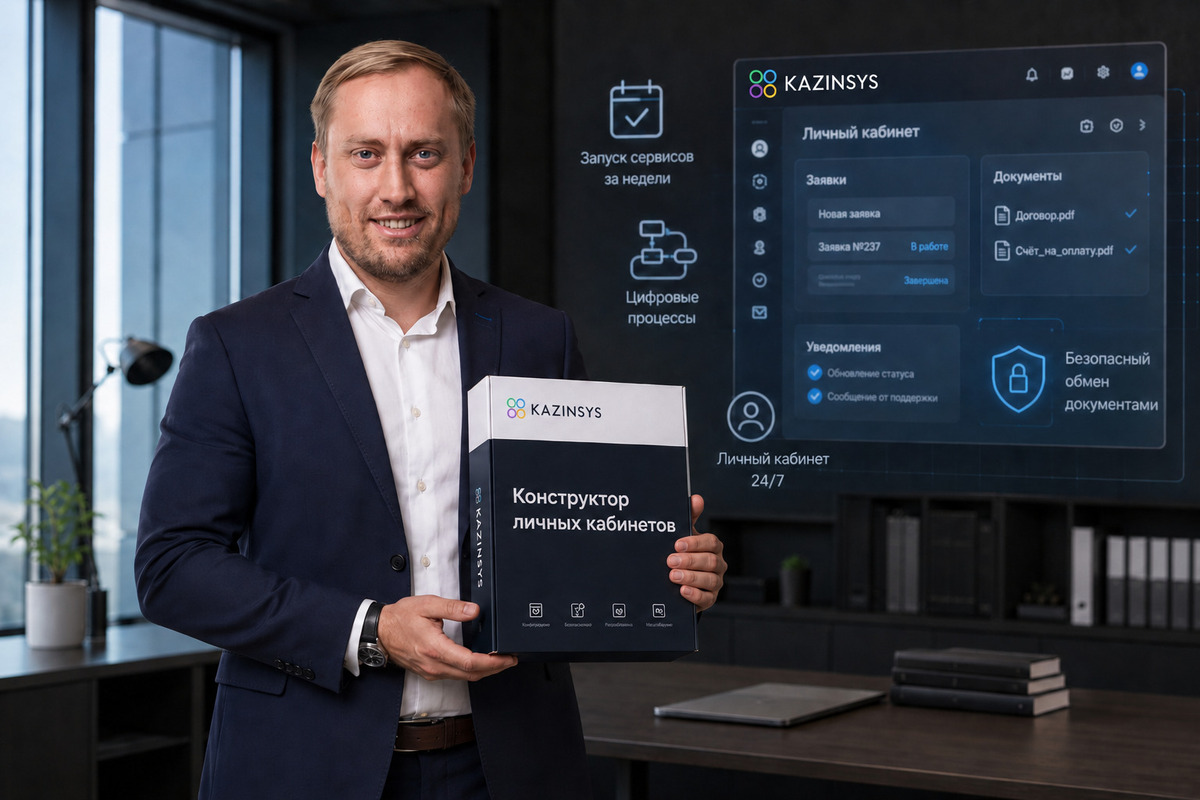 KAZINSYS представила «Конструктор личных кабинетов» для быстрой цифровизации услуг