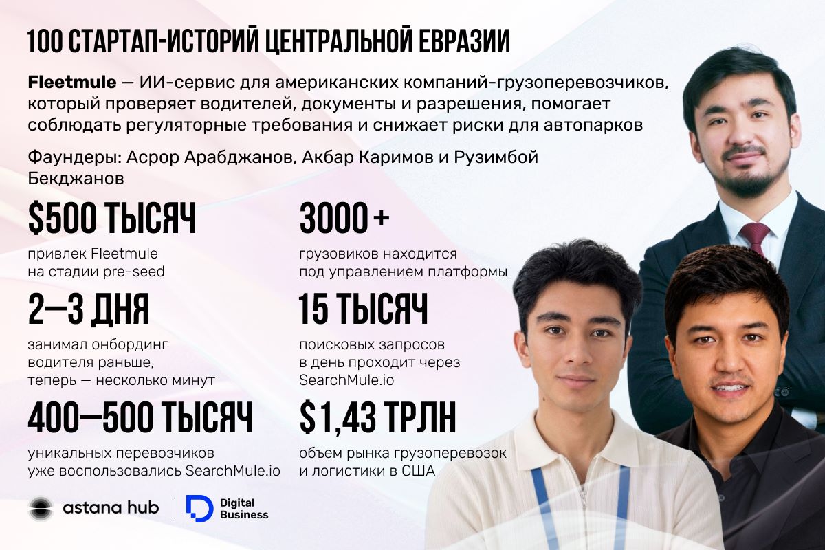 Узбекистанцы привлекли $500 тысяч на ИИ-сервис для грузоперевозчиков в США — изображение 1